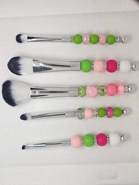 Beaded Makeup Brush Set